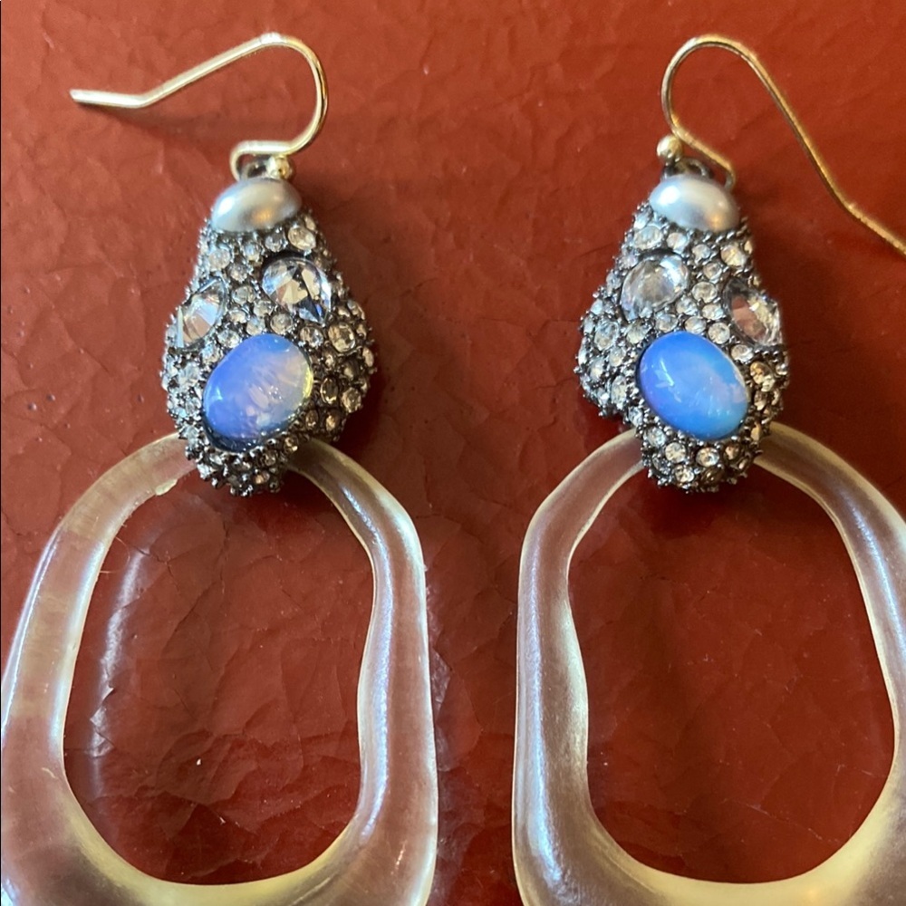 Alexis Bittar Blue and Silver Earrings - Picture 2 of 5